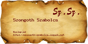 Szongoth Szabolcs névjegykártya